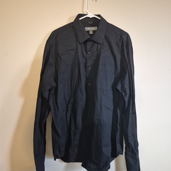 Kenneth Cole Black Casual Button Down Shirt - Picture 1 of 3